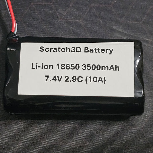 2S1P Li-ion Battery – 3500mAh, 7.4V, 2.9C, 10A